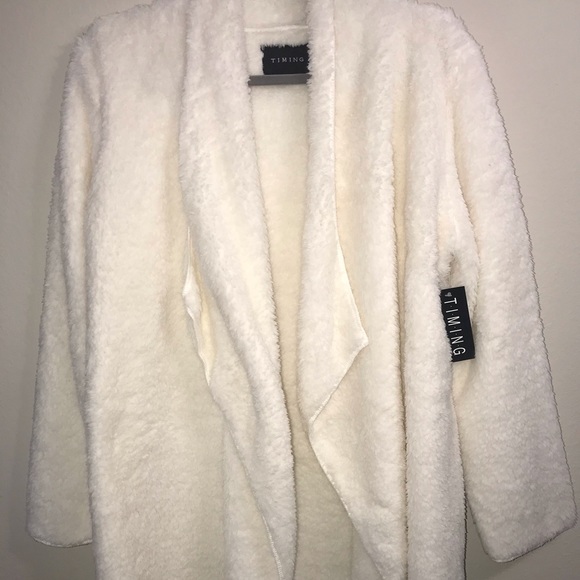 NWT🎈Soft Sherpa long sleeve coat/shrug - Picture 5 of 7